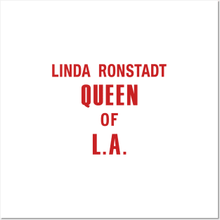 Linda Ronstadt Queen of L.A - Laurel Canyon, Jagger, 1970's folk & rock - red print Posters and Art